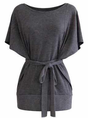 Body Central Charcoal Belted Tunic – Women’s Size M